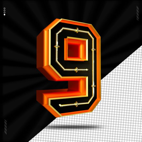 NÚMERO 3D NEON PARA COMPOSIÇÃO