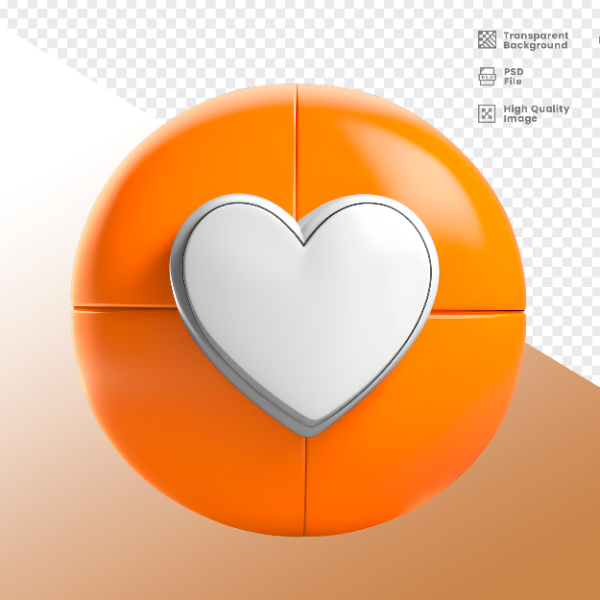 CORAÇÃO -  ELEMENTO 3D CORAÇÃO  PARA COMPOSIÇÃO