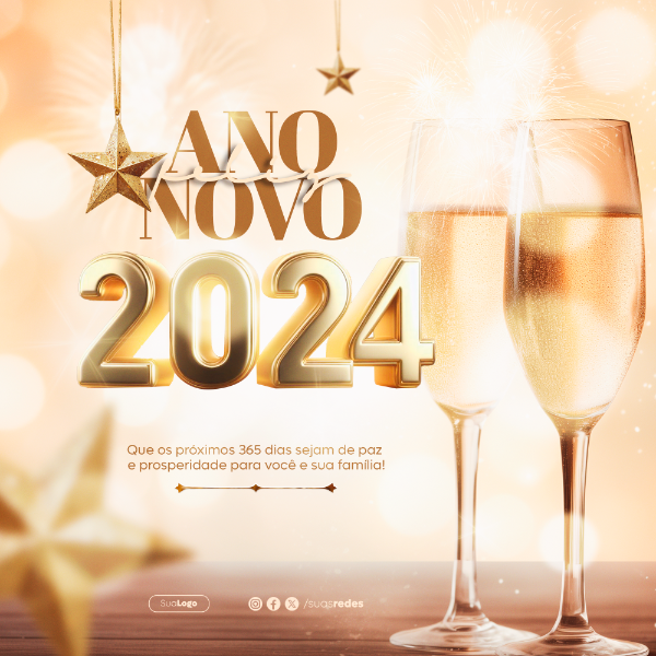 ANO NOVO 2024 SOCIAL MEDIA  REVÉILLON POST VIRADA DE ANO