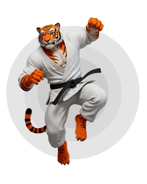 SOCIAL MEDIA MASCOTE TIGRE KARATE ACADEMIA