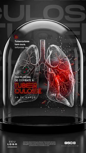 DIA MUNDIAL DE COMBATE À TUBERCULOSE 24 DE MARÇO STORY SOCIAL MEDIA PSD EDITÁVEL 5