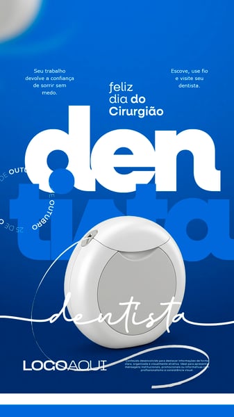 CIRURGIÃO DENTISTA 25 OUTUBRO FIO DENTAL SOCIAL MEDIA FLYER PSD EDITÁVEL STORY