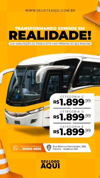 STORY - AUTO ESCOLA - CNH - MOTORISTA | SOCIAL MEDIA - PSD EDITÁVEL