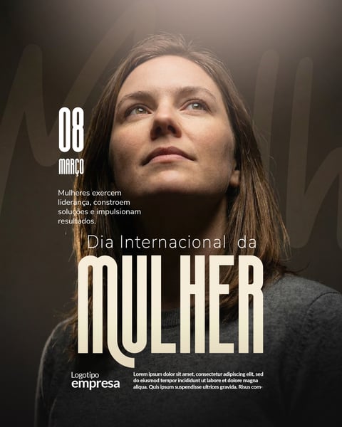 Dia Internacional da Mulher 08 de Março Social Media PSD Editável