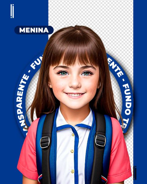 MENINA ESTUDANTE | CRIANÇA | IMAGEM SEM FUNDO | PSD EDITÁVEL