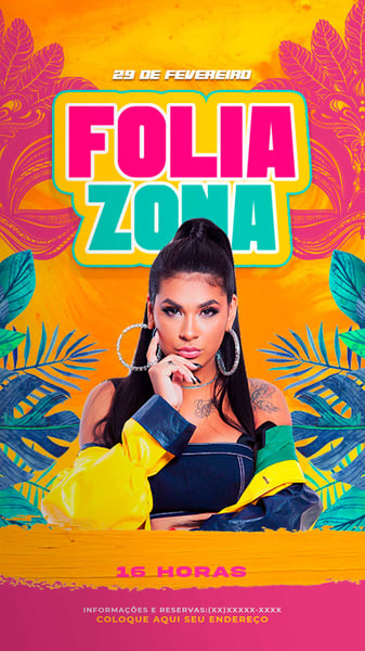 FLYER ARTISTA EVENTO FOLIAZONA AGENDA DE SHOWS STORIES