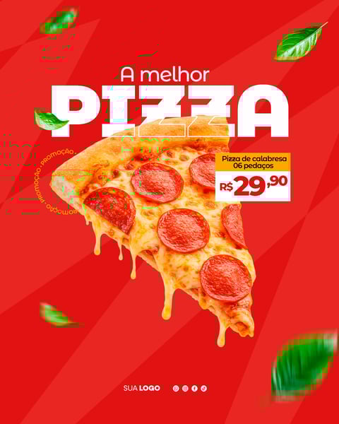 REDE SOCIAL PIZZA DE CALABRESA PIZZARIA