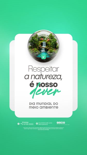 05 DE JUNHO - DIA MUNDIAL DO MEIO AMBIENTE SOCIAL MEDIA PSD EDITÁVEL