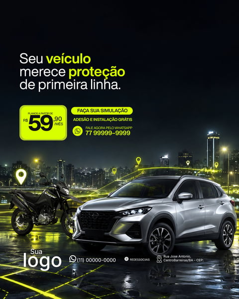 SOCIAL MEDIA PROTEÇÃO VEICULAR PSD EDITÁVEL 2