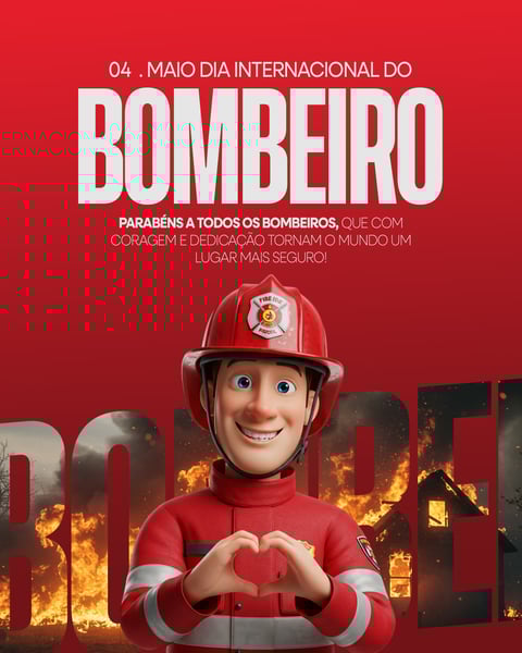 SOCIAL MEDIA 4 DE MAIO DIA INTERNACIONAL DO BOMBEIRO