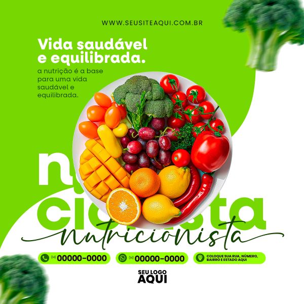NUTRICIONISTA | DIETA | ALIMENTAÇÃO | PSD EDITÁVEL