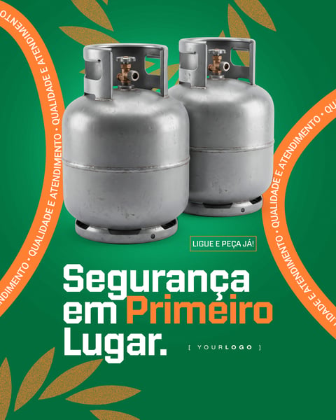 ARTE PARA INSTAGRAM DISTRIBUIDORA DE GÁS E BOTIJÃO PSD EDITÁVEL