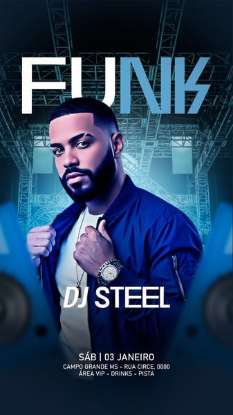 FLYER EVENTO SHOW FUNK PSD STORY 18