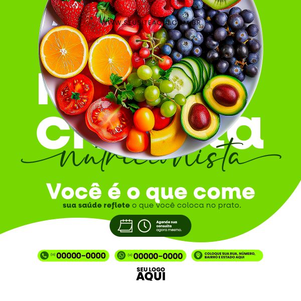 NUTRICIONISTA | DIETA | ALIMENTAÇÃO | PSD EDITÁVEL