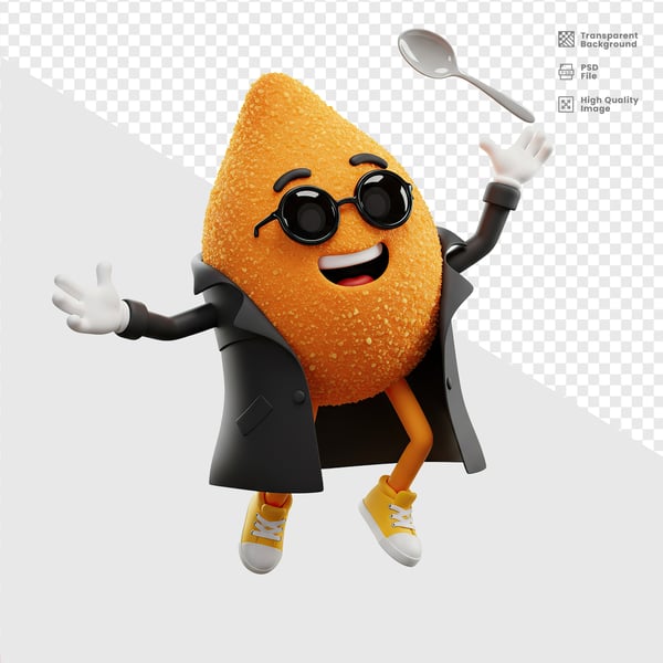 MASCOTE 3D COXINHA 5