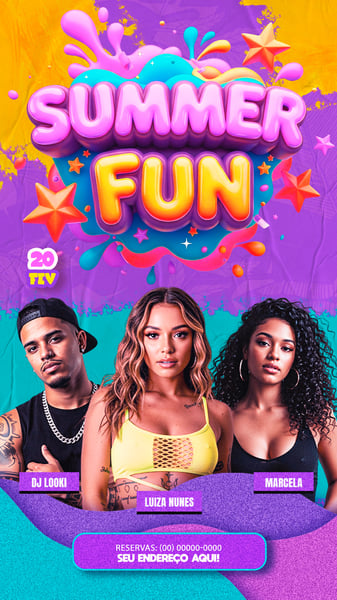FLYER PARA EVENTOS SUMMER FUN STORYS