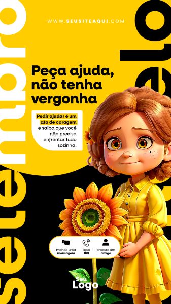 STORY - SETEMBRO AMARELO | SOCIAL MEDIA - PSD EDITÁVEL