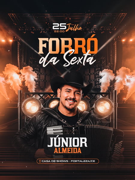 28 FLYER EVENTO FORRÓ DA SEXTA FEED PSD EDITÁVEL