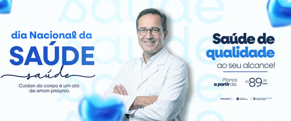 DIA NACIONAL DA SAÚDE 05 DE AGOSTO DIA DE CELEBRAR SOCIAL MEDIA PSD EDITÁVEL