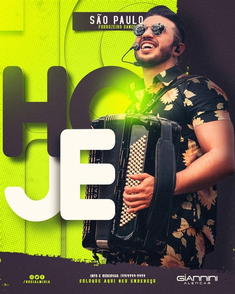 FLYER ARTISTA AGENDA DE SHOWS HOJE FEED