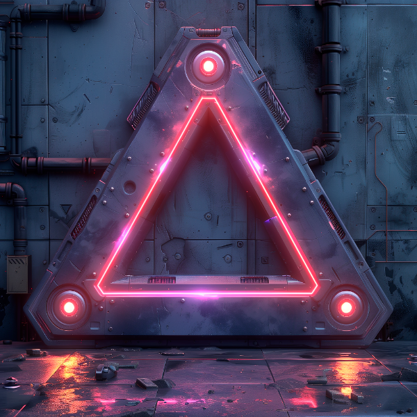 ELEMENTO 3D FUTURISTA | COM LUZES NEON | IMAGEM