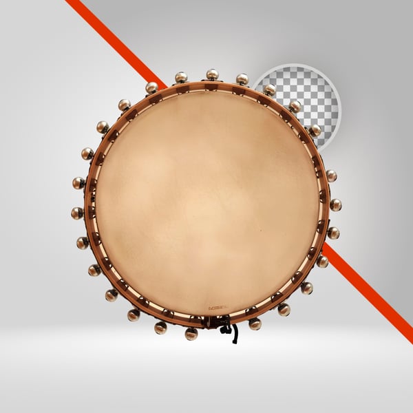 ILUSTRAÇÃO DE PANDEIRO DE CARNAVAL, ELIPSE 3D Elemento png com fundo transparente