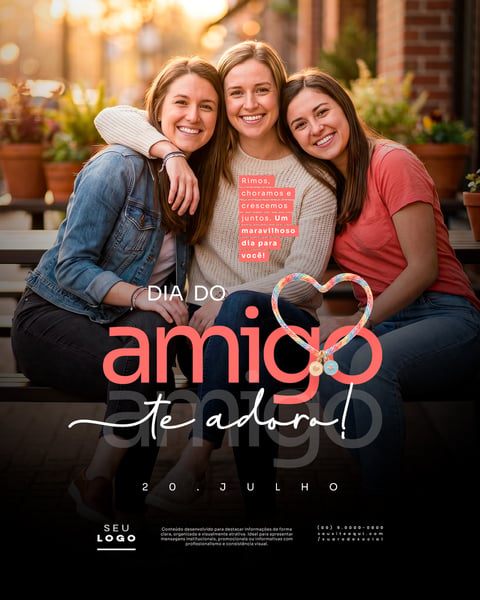 DIA DO AMIGO 20 DE JULHO SOCIAL MEDIA PSD EDITÁVEL 2