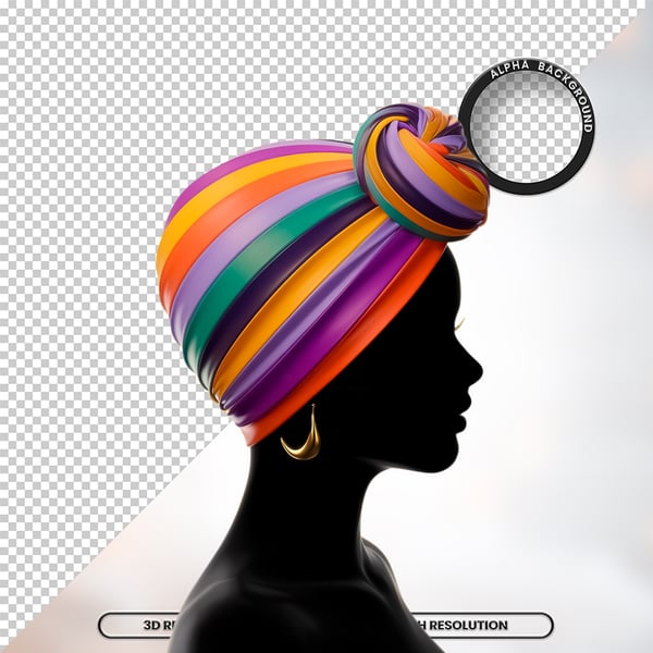 MULHER NEGRA AFRO ELEMENTO PSD PNG 14