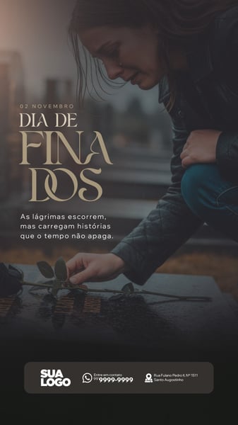 DIA DE FINADOS 02 DE NOVEMBRO SOCIAL MEDIA STORY PSD EDITÁVEL