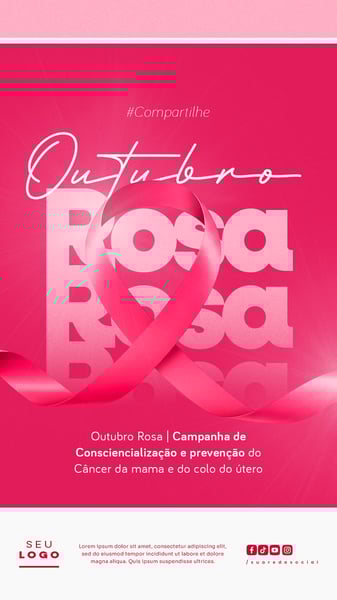 OUTUBRO ROSA CAMPANHA DE CONSCIENTIZAÇÃO E PREVENÇÃO DO CÂNCER DA MAMA E DO COLO DO ÚTERO STORY 3