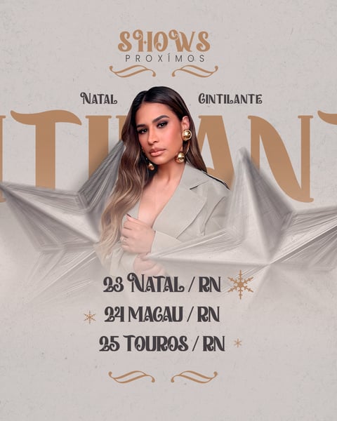 CWR AGENDA DE SHOW NATAL CINTILANTE FEED PSD EDITAVEL