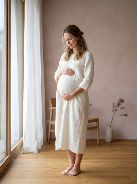 Mulher grávida segurando o barriga 4