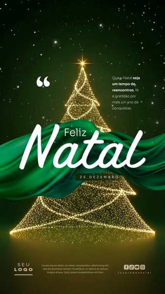 FELIZ NATAL 25 DE DEZEMBRO STORY SOCIAL MEDIA PSD EDITÁVEL 8
