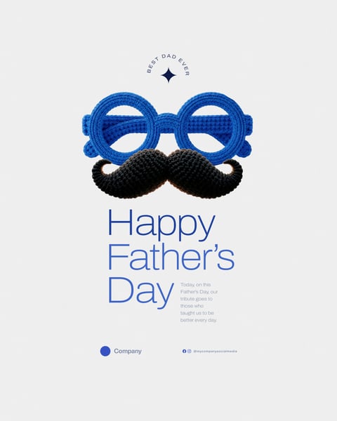 FATHER'S DAY 10TH AUGUST SOCIAL MEDIA EDITABLE PSD
