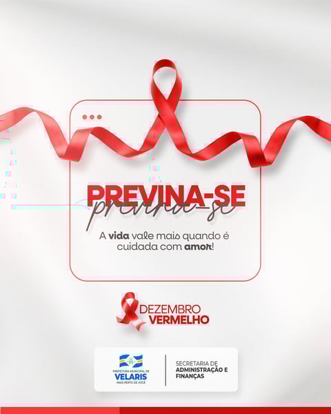 PREFEITURA DE DEZEMBRO VERMELHO PREVINA-SE SOCIAL MEDIA PSD EDITÁVEL