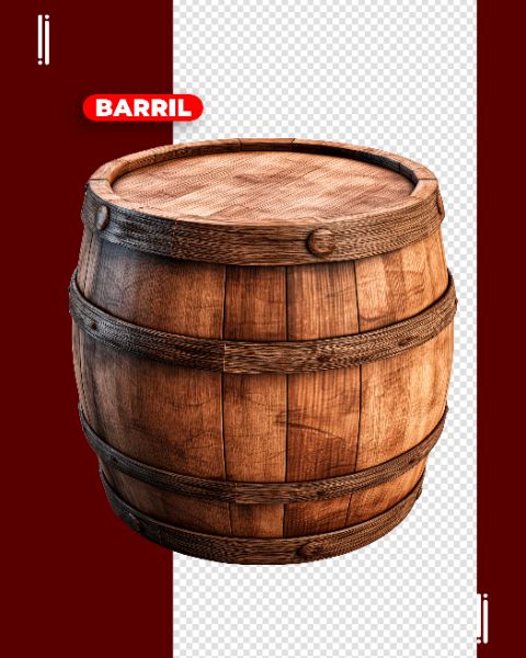 BARRIL DE MADEIRA | PARA COMPOSIÇÃO | IMAGEM SEM FUNDO | PSD EDITÁVEL