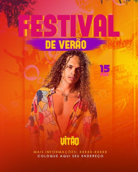 FLYER EVENTO FESTIVAL DE VERÃO FEED