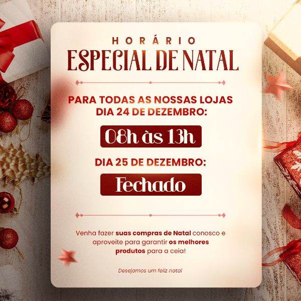 HORARIO ESPECIAL DE NATAL FEED