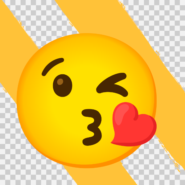 EMOJI BEIJO CORAÇÃO SEM FUNDO TRANSPARENTE PNG