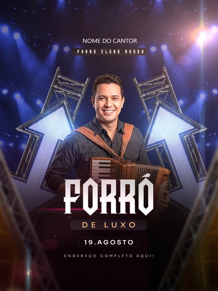 FLYER FORRÓ DE LUXO PSD TEMPLATE