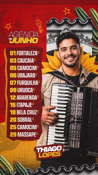 02 - FLYER AGENDA MENSAL - SÃO JOÃO - STORY PSD EDITÁVEL