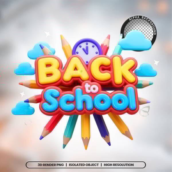 UJQ SELO 3D RENDER VOLTA ÁS AULAS ESCOLA ELEMENTO ÍCONE PSD PNG (395)