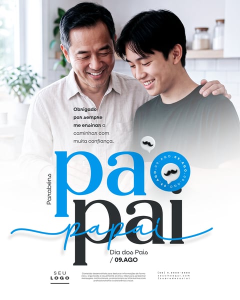 DIA DOS PAIS 09 DE AGOSTO PAPAI SOCIAL MEDIA PSD EDITÁVEL 8