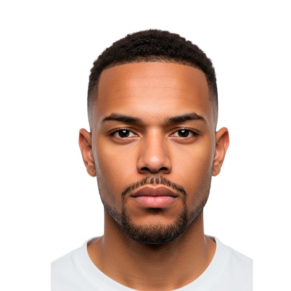 HOMEM NEGRO BLUSA BRANCA CORTE LOW FADE