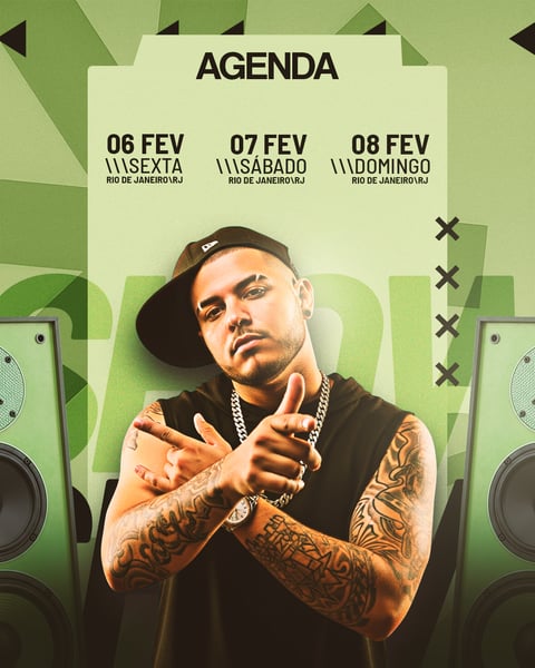 FLYER EVENTO AGENDA DE SHOW PSD FEED 106