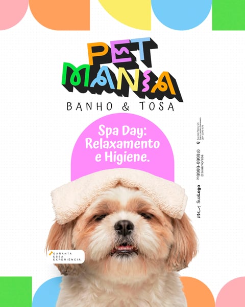 PETSHOP BANHO E TOSA PROFISSIONAL SOCIAL MEDIA PSD EDITÁVEL 2