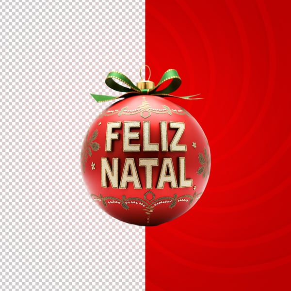 FELIZ NATAL BOLINHA DA ÁRVORE COR VERMELHA