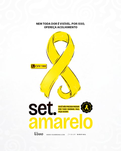 SETEMBRO AMARELO MÊS DE PREVENÇÃO AO SUICÍDIO PSD EDITÁVEL 6