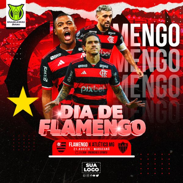 FLYER ESPORTIVO BRASILEIRÃO DIA DE FLAMENGO