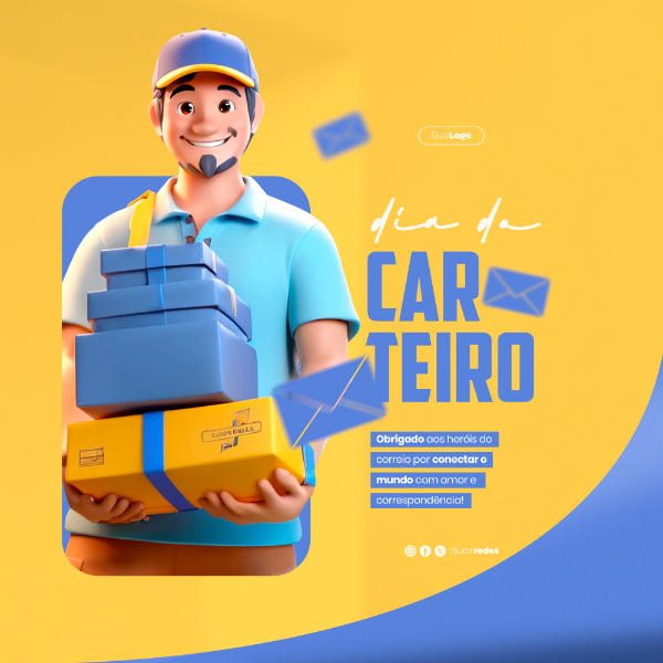 DIA DO CARTEIRO 25 DE JANEIRO OBRIGADO AOS HERÓIS DO CORREIO FEED SOCIAL MEDIA POST